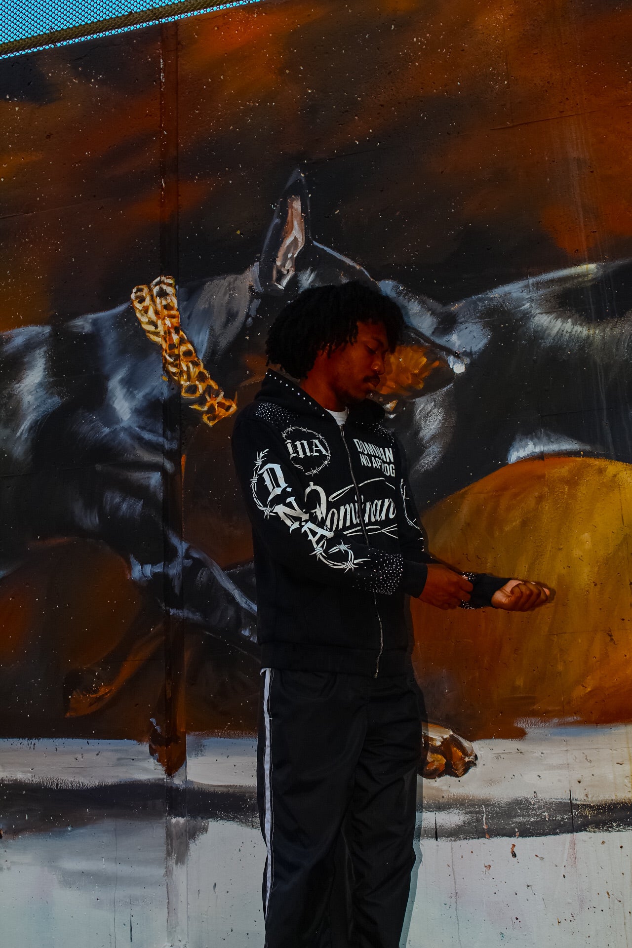 D.N.A Drop 01 Zip Hoodie - Coal Wash Black