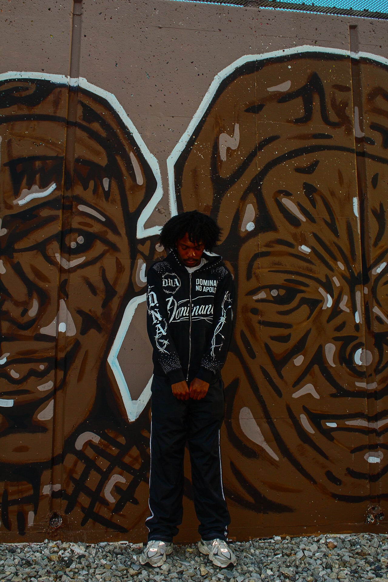 D.N.A Drop 01 Zip Hoodie - Coal Wash Black